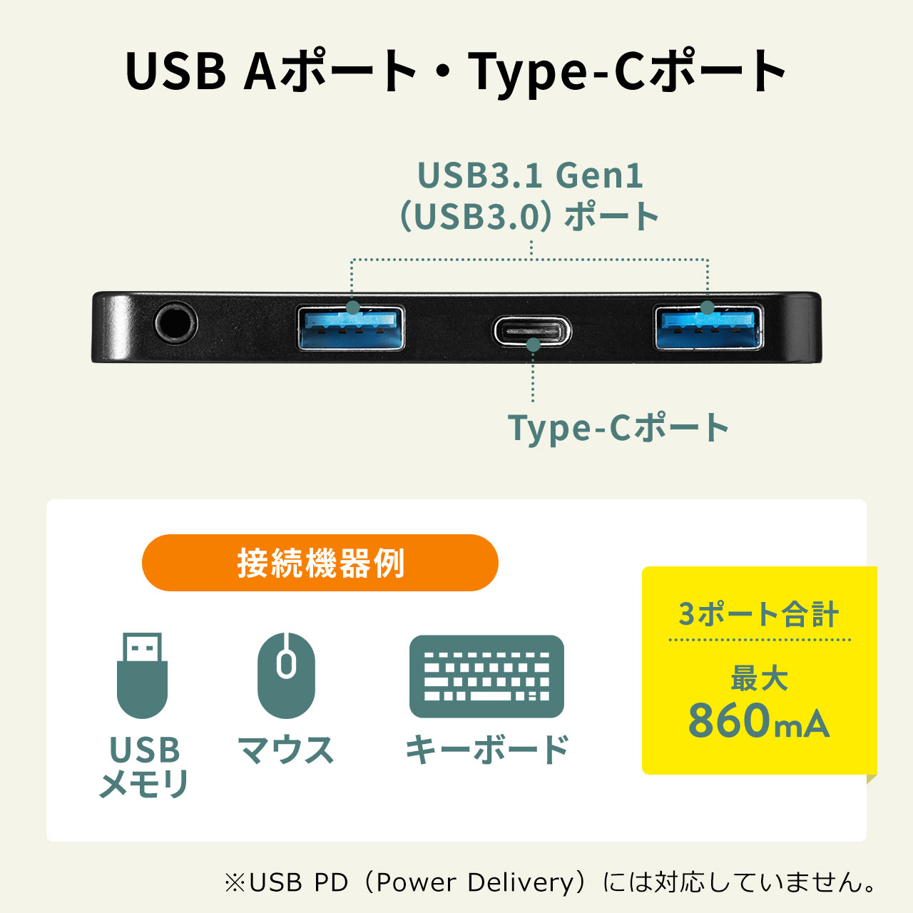 Surface Go 4/Go 3/Go 2/Gop USB3.1nu USB Type-C USB A|[g~2|[g USB3.1 Gen1 3.5mm4Ƀ~jWbN oXp[EubN 400-HUB072BK