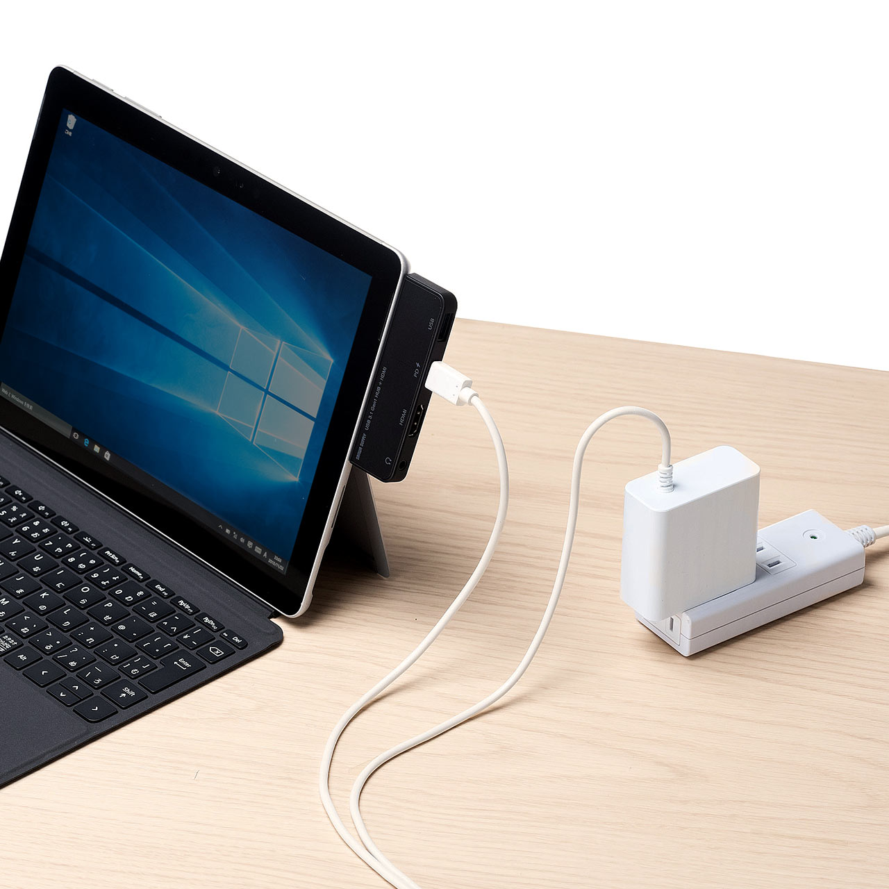 Surface Go 4/Go 3/Go 2/Gop USB3.1/nu USB Type-C USB A HDMIo USB3.1 Gen1 3.5mm4Ƀ~jWbN oXp[ ubN 400-HUB073BK