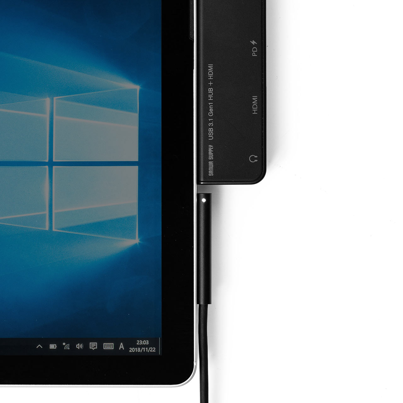 Surface Go 4/Go 3/Go 2/Gop USB3.1/nu USB Type-C USB A HDMIo USB3.1 Gen1 3.5mm4Ƀ~jWbN oXp[ ubN 400-HUB073BK