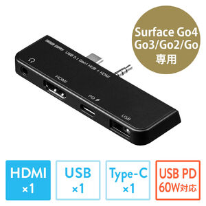 Surface Go 4/Go 3/Go 2/Gop USB3.1/nu USB Type-C USB A HDMIo USB3.1 Gen1 3.5mm4Ƀ~jWbN oXp[ ubN