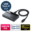 USB Type-Cnu USB3.1 Gen2 USB Type-C USB A 4|[g USB PDΉ Ztp[ ACA_v^t ubN 400-HUB075BK