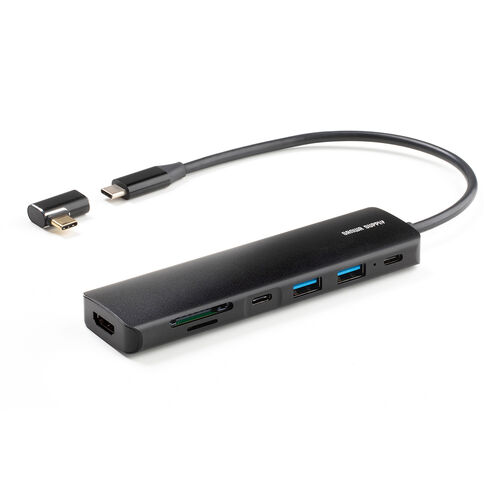 hbLOXe[V USB-C HDMI 4K L^A_v^ USB PD100W J[h[_[ Lg₷ P[u20cm oChbLOXe[V 400-HUBCP20BK