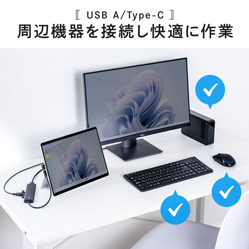 hbLOXe[V USB-C HDMI 4K L^A_v^ USB PD100W J[h[_[ Lg₷ P[u20cm oChbLOXe[V 400-HUBCP20BK