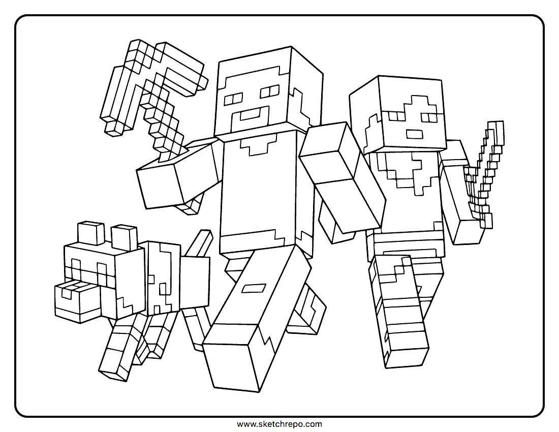 Minecraft Coloring Page