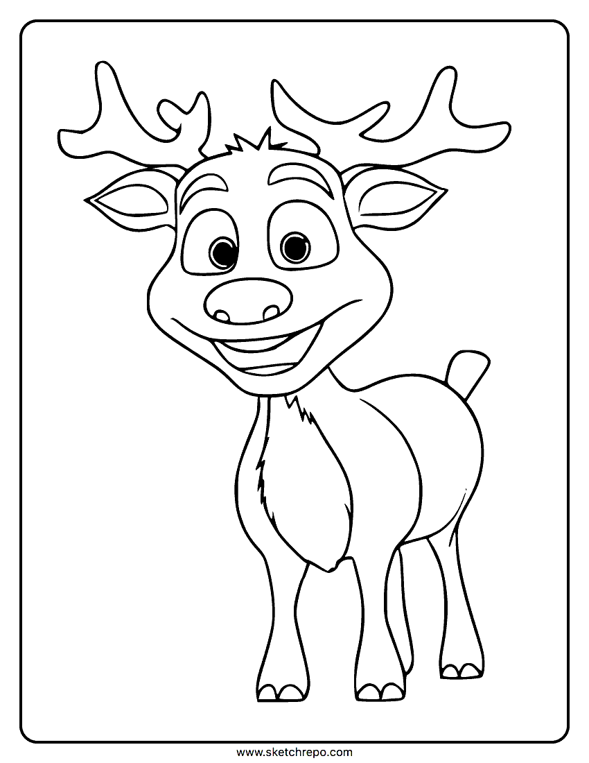 Reindeer Coloring Pages