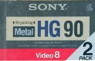 Video Cassette Tape Metal HG90 90 minutes 2-pack for Sony Video8 [2P6-90HGD]