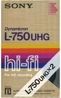 Video Cassette Tape for Sony Beta Dinamicron L-750UHG 2-Pack Set [L-750UHGX2]