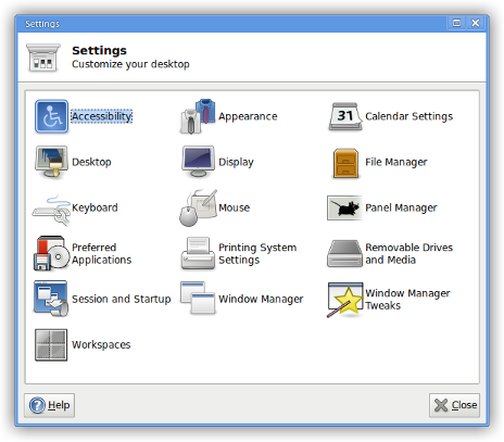 xfce4-settings-manager