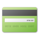 card, credit, green