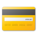 card, credit, yellow