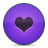 button, heart, love, violet