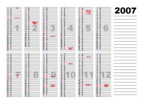 カレンダー 2007