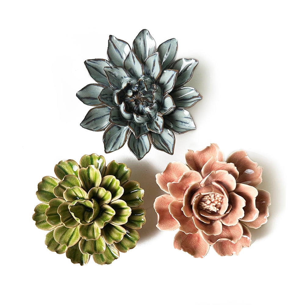 Ceramic Flower Wall Art Blomma Box Set