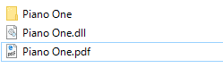 Piano One フォルダの中身