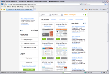 Open Source Web Designのキャプチャ