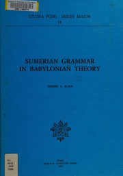 Cover of: Sumerian grammar in Babylonian theory