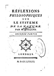 Cover of: Réflexions philosophiques sur le Systeme de la nature