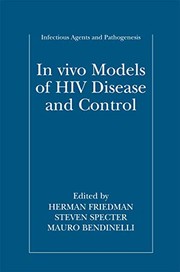 Cover of: In vivo Models of HIV Disease and Control