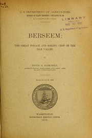 Cover of: Berseem: the great forage and soiling crop of the Nile Valley