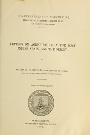 Cover of: Letters on agriculture in the West Indies, Spain, and the Orient