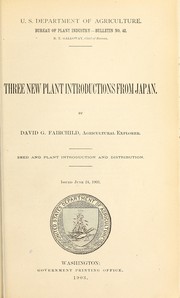 Cover of: Three new plant introductions from Japan