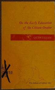 Cover of: On the Early Education of the Citizen-Orator