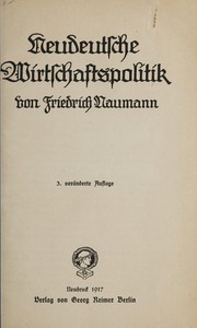 Cover of: Neudeutsche Wirtschaftspolitik