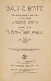 Cover of: Basi e bote: commedia lirica in due atti e tre quadri