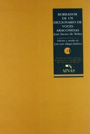 Cover of: Borrador de un diccionario de voces aragonesas, de José Siesso de Bolea