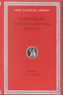 Cover of: Title Institutio Oratoria of Quintilian/Books VII-IX