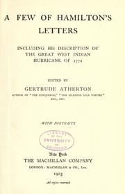 A few of Hamilton's letters by Alexander Hamilton