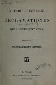 Cover of: Declamationes quae supersunt CXLV