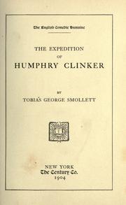 Cover of: The expedition of Humphry Clinker.