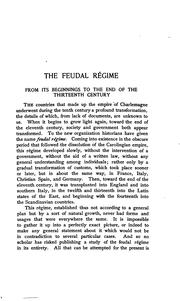 Cover of: The feudal régime