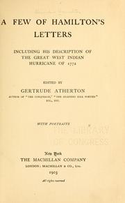 Cover of: A few of Hamilton's letters by Alexander Hamilton, Alexander Hamilton