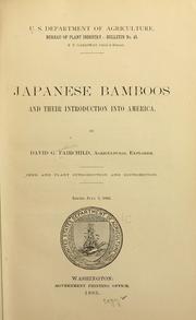 Cover of: Japanese bamboos and their introduction into America.