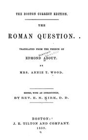 Cover of: The Roman question.