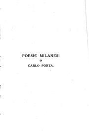 Cover of: Poesie milanesi