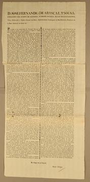 Cover of: D. Jose Fernando de Abascal y Sousa, caballero del Habito de Santiago: teniente general de los reales exercitos, virey, gobernador y capitan general del Perú, superintendente subdelegado de Real Hacienda, presidente de la Real Audiencia de Lima &c. Por quanto el rey nuestro señor D. Fernando VII y en su real nombre la suprema junta gubernativa de España e Indias me ha comunicado la real cedula siguiente