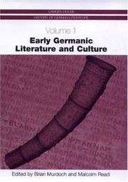 Cover of: Early Germanic Literature and Culture (Camden House History of German Literature) by Brian Murdoch, Malcolm K. Read