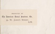 Cover of: The American Dental Institute, Limited