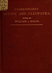 Antony and Cleopatra by William Shakespeare