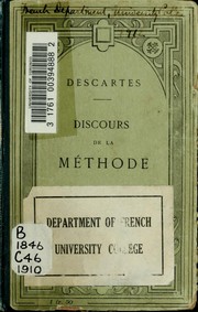 Discours de la méthode by René Descartes