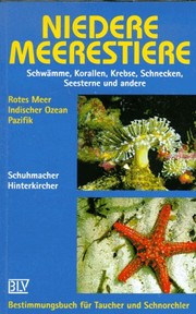 Cover of: Niedere Meerestiere (German Edition) by Johannes Hinterkircher Helmut Schuhmacher, Johannes Hinterkircher Helmut Schuhmacher