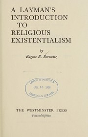 Cover of: A layman's introduction to religious existentialism.