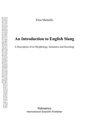 An introduction to English slang by Elisa Mattiello