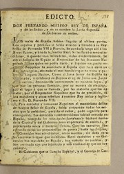 Cover of: Edicto