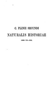 Cover of: C. Plinii Secundi Naturalis historia