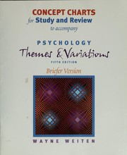 Cover of: Concept charts for study and review: for Psychology, themes and variations, briefer version, fifth edition