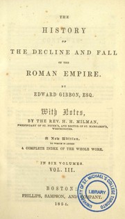 Cover of: The  history of the decline and fall of the Roman Empire